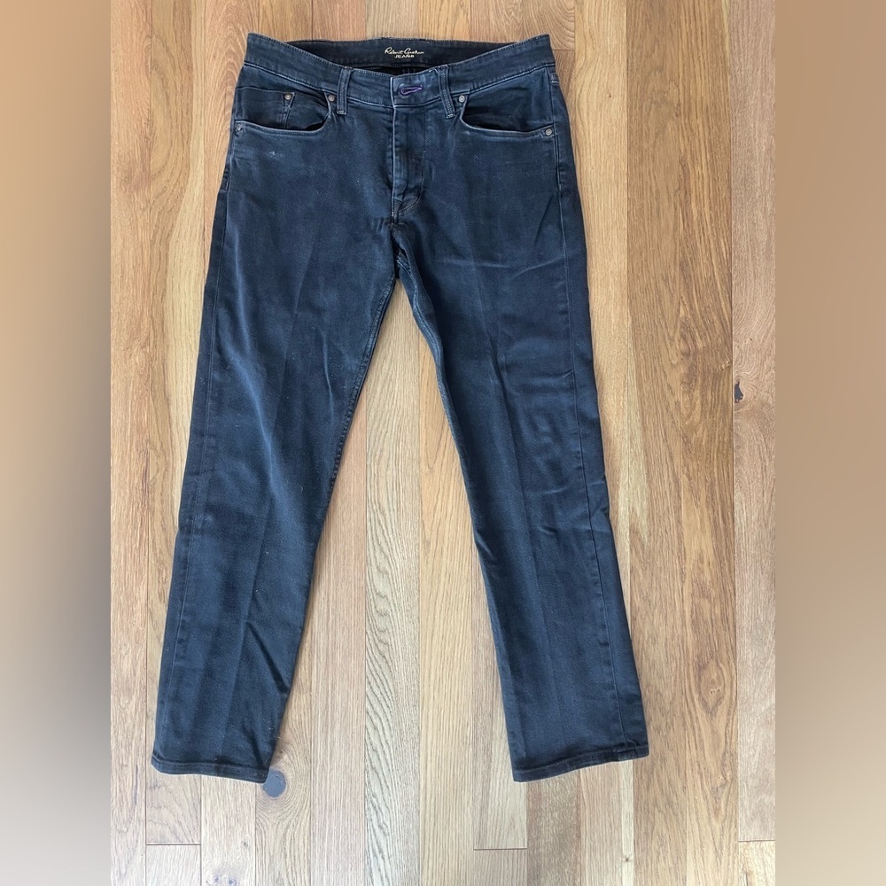 Robert Graham Slim Jim Slim Cut Jeans in Faded Black Wash